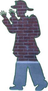 The tape figure at location 104, dedicated to Brian Ahearn