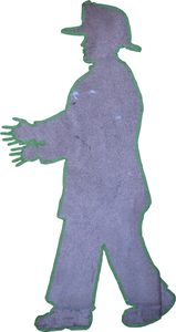 The tape figure at location 107, remembering Michael Armstrong