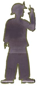 The tape figure at location 11, remembering Frederick Thomas Varacchi
