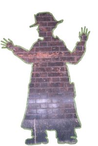 The tape figure at location 124, remembering Stephen Bunin