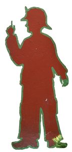 The tape figure at location 13, remembering David Vargas