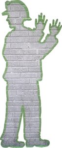 The tape figure at location 183, dedicated to Dennis Cross