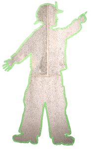 The tape figure at location 2, remembering Barry Simowitz