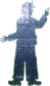 The tape figure at location 200, remembering Anthony Hawkins