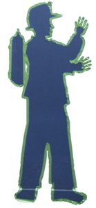 The tape figure at location 232, dedicated to Peter Freund