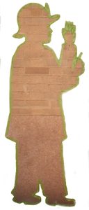 The tape figure at location 24, remembering Thomas E Sinton