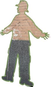 The tape figure at location 242, dedicated to Bruce Gary