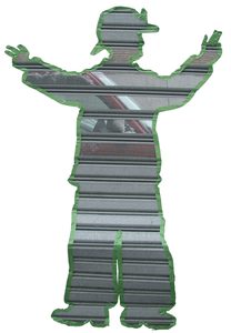The tape figure at location 27, remembering Lynette D Vosges