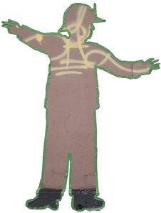 The tape figure at location 29, remembering Peter Guyder Wallace