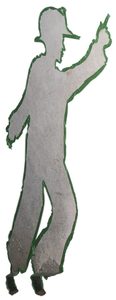 The tape figure at location 39, dedicated to Stephen Russell