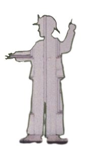 The tape figure at location 44, dedicated to John Santore