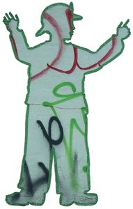 The tape figure at location 57, dedicated to Leon Smith