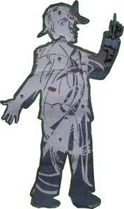 The tape figure at location 76, dedicated to Hector Tirado