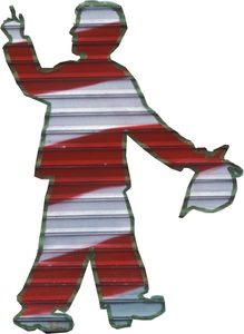 The tape figure at location 78, dedicated to Peter Vega