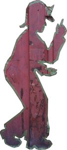 The tape figure at location 96, dedicated to Mark Whitford