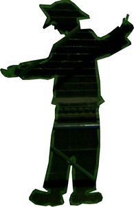 The tape figure at location 97, dedicated to Glenn Wilkinson